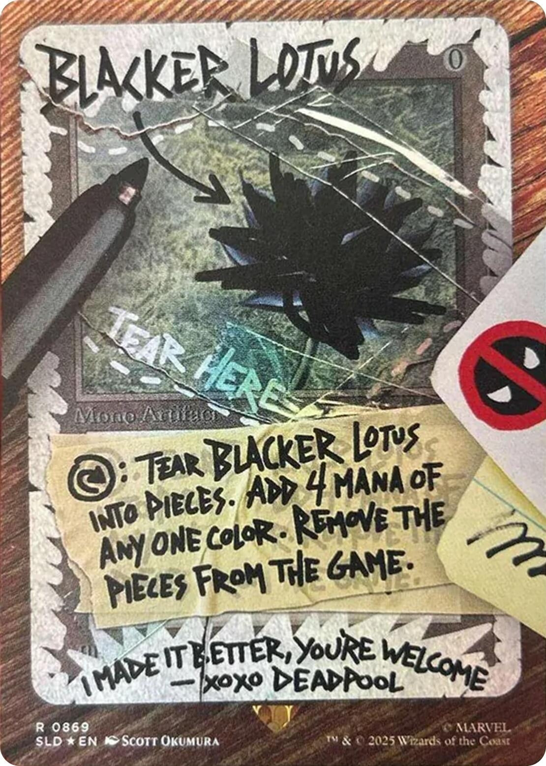 Image for Blacker Lotus (Rainbow Foil) (869) - Magic: The Gathering