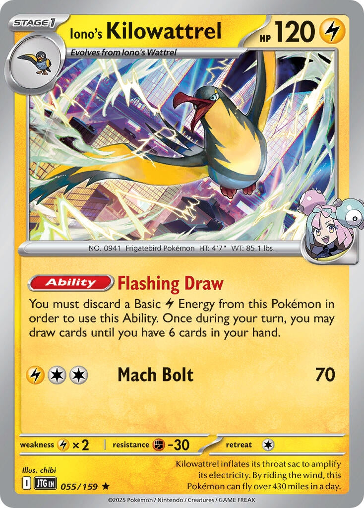 Image for Iono's Kilowattrel (055/159) (PR) - Pokemon
