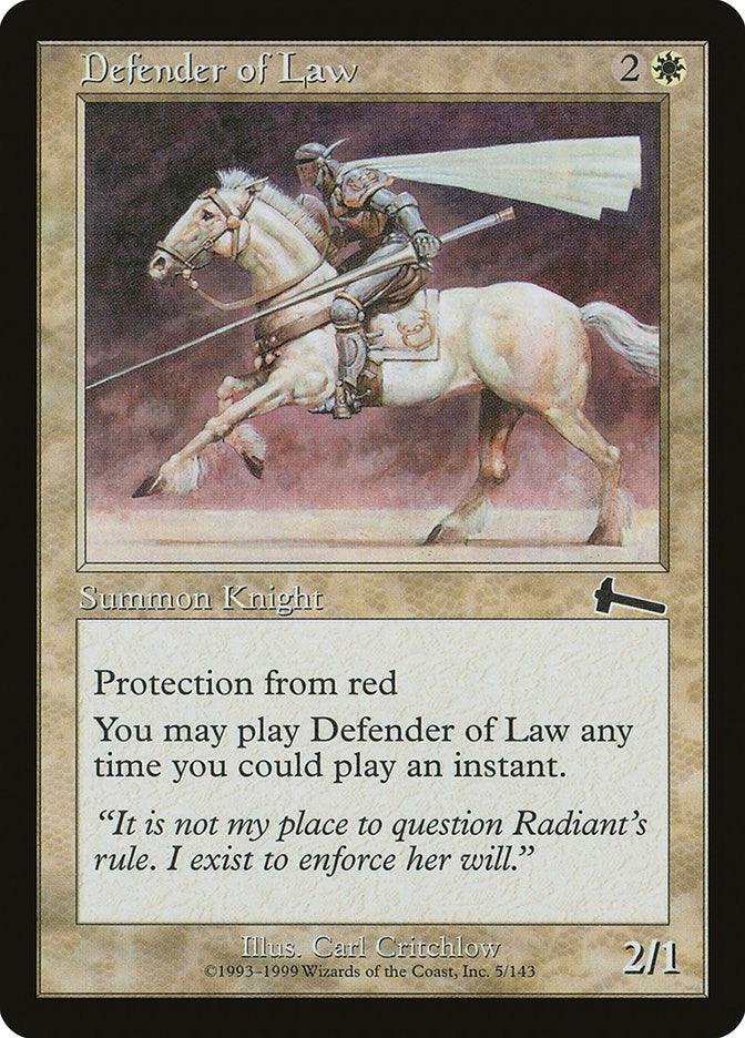 Image for Defender of Law (5) - Magic: The Gathering