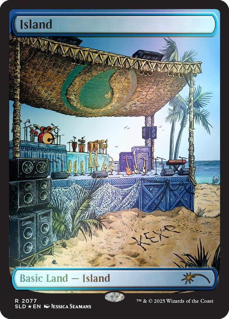 Image for Island (2077) (Rainbow Foil) (2077) - Magic: The Gathering