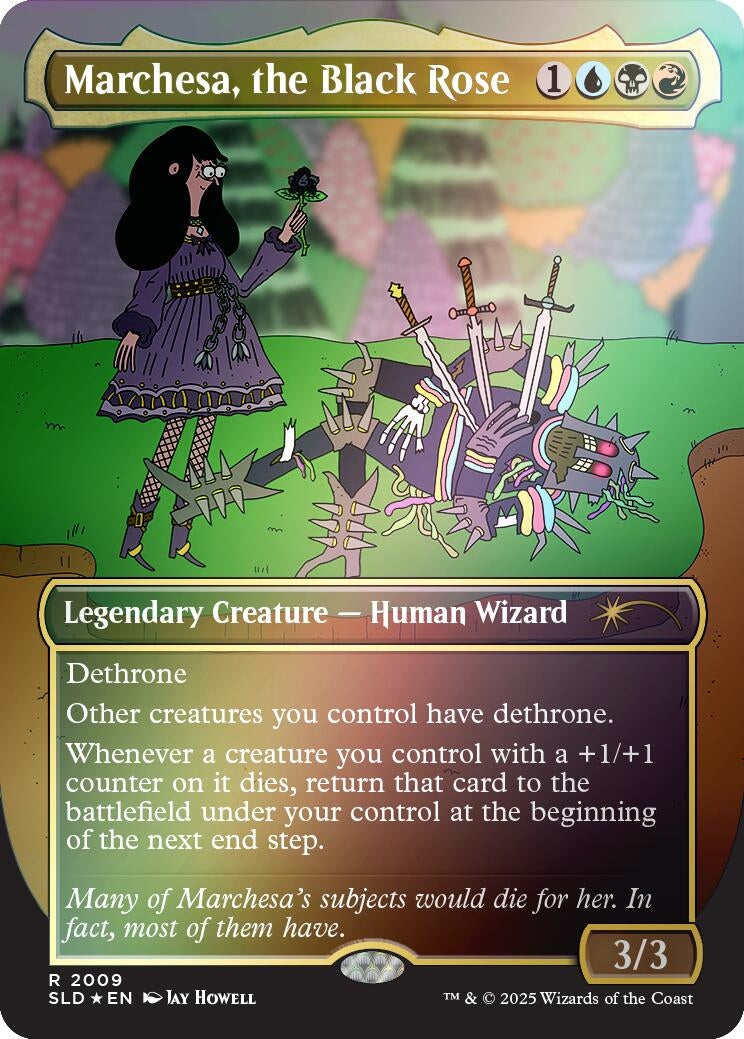 Image for Marchesa, the Black Rose (Rainbow Foil) (2009) - Magic: The Gathering