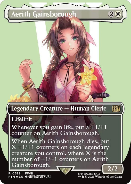 Image for Aerith Gainsborough (Borderless) (Surge Foil) (519) (FIN) - Magic: The Gathering