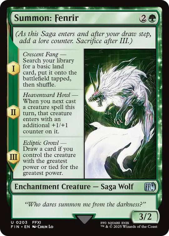 Image for Summon: Fenrir (203) - Magic: The Gathering