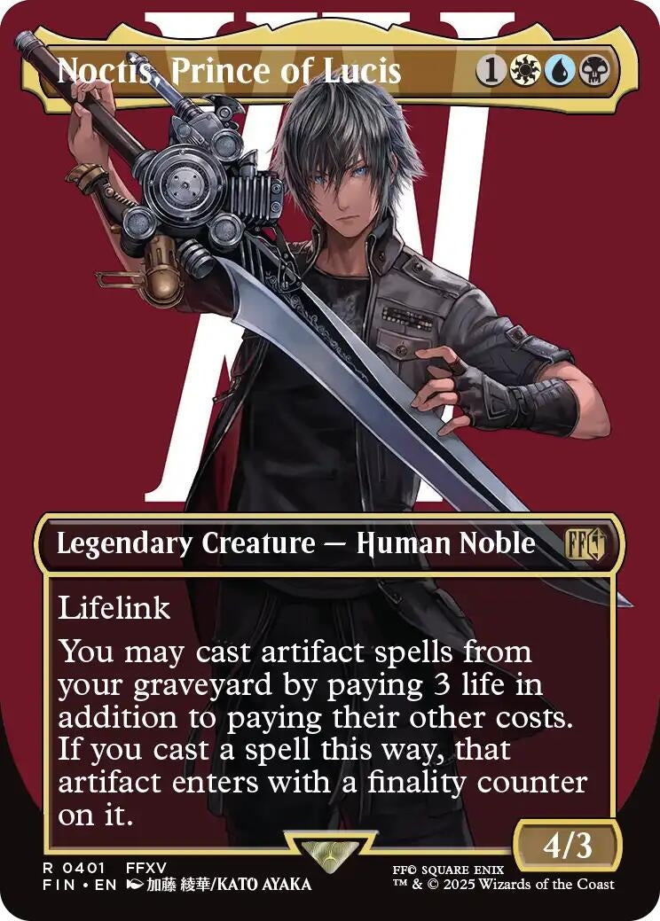 Image for Noctis, Prince of Lucis (Borderless) (401) - Magic: The Gathering