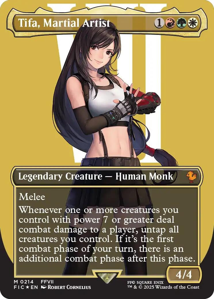 Image for Tifa, Martial Artist (Borderless) (Surge Foil) (214) - Magic: The Gathering