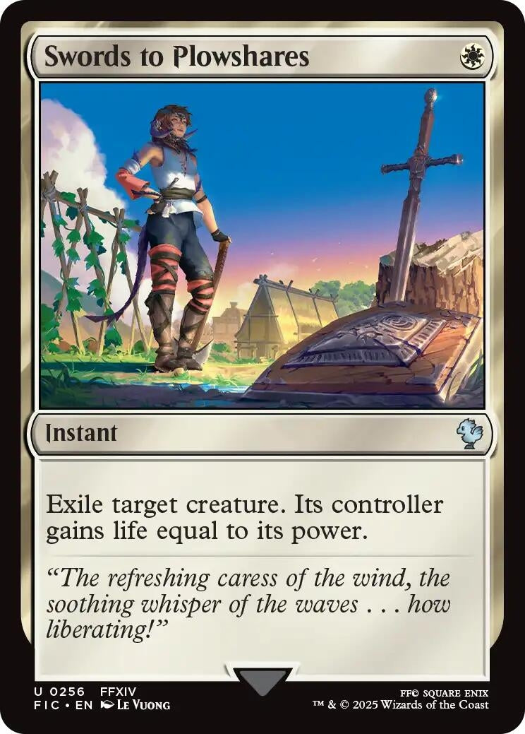 Image for Swords to Plowshares (256) (FIC) - Magic: The Gathering