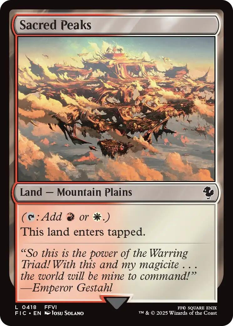 Image for Sacred Peaks (418) (FIC) - Magic: The Gathering