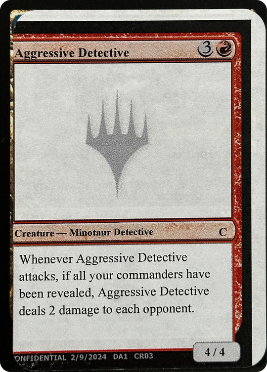 Image for Aggressive Detective (UNK) - Magic: The Gathering