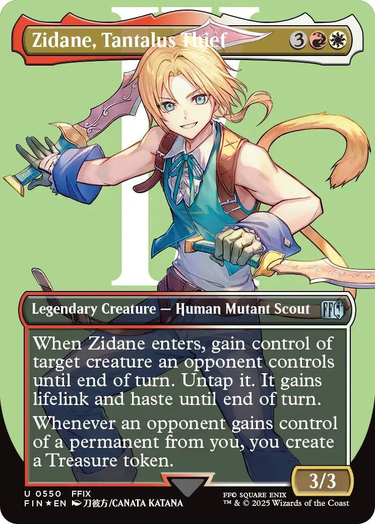 Image for Zidane, Tantalus Thief (Borderless) (Surge Foil) (550) - Magic: The Gathering