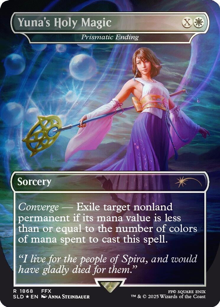 Image for Yuna's Holy Magic - Prismatic Ending (Rainbow Foil) (1868) - Magic: The Gathering