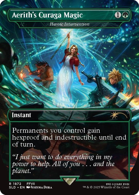 Image for Aerith's Curaga Magic - Heroic Intervention (1872) (SLD) - Magic: The Gathering