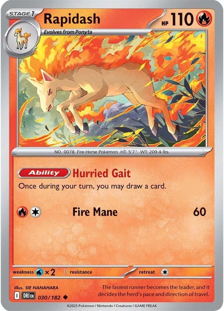Image for Rapidash (030/182) (DRI) - Pokemon