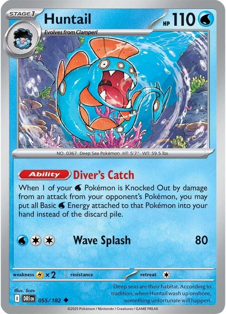Image for Huntail (055/182) (DRI) - Pokemon