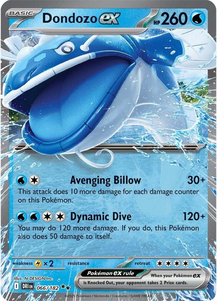 Image for Dondozo ex (066/182) (DRI) - Pokemon