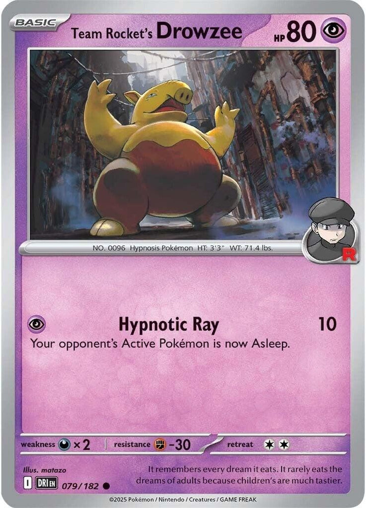 Image for Team Rocket's Drowzee (079/182) (DRI) - Pokemon