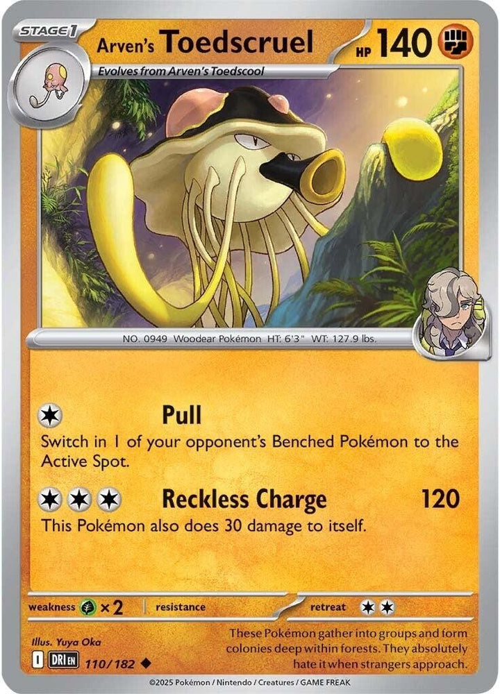 Image for Arven's Toedscruel (110/182) (DRI) - Pokemon