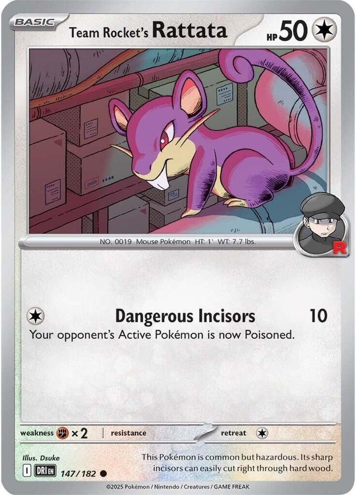 Team Rocket's Rattata (147/182) (DRI)