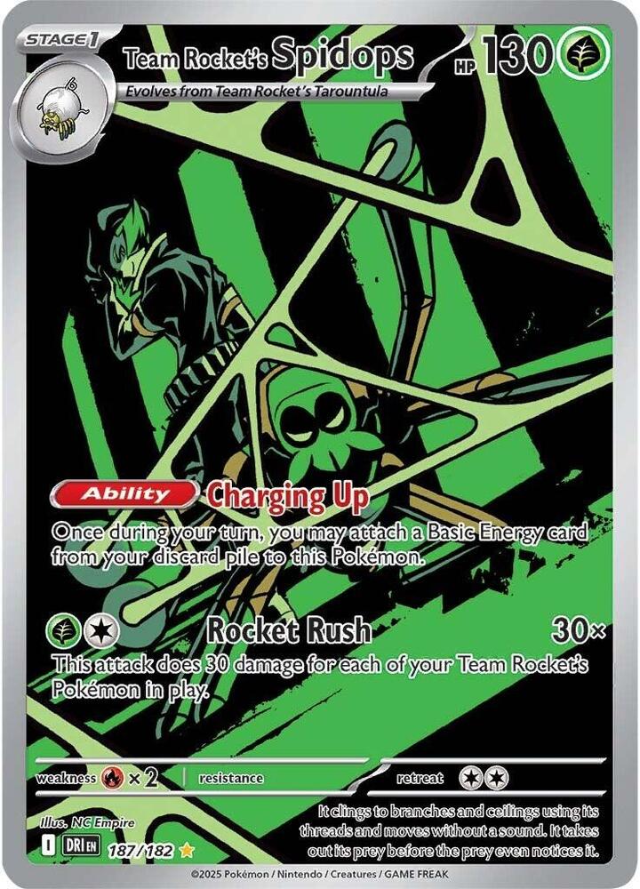 Image for Team Rocket's Spidops (187/182) (DRI) - Pokemon