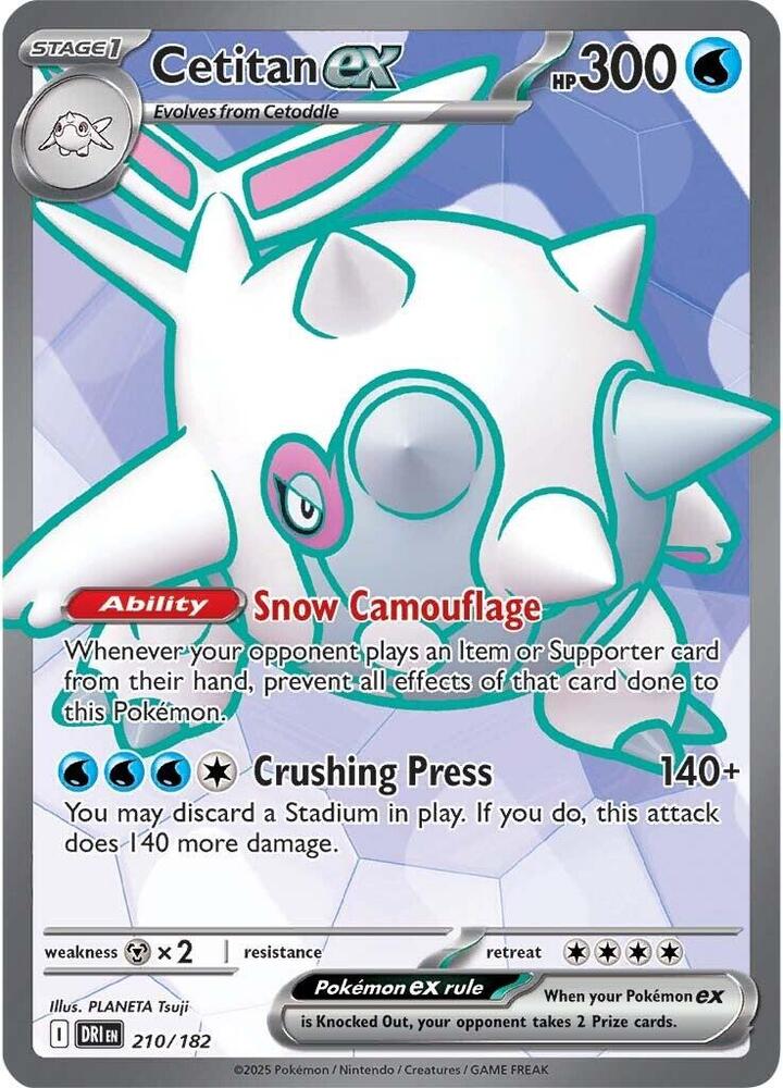 Image for Cetitan ex (210/182) (DRI) - Pokemon