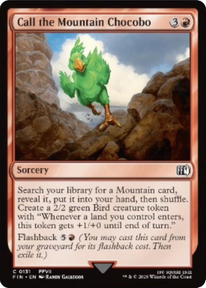Image for Call the Mountain Chocobo (131) - Magic: The Gathering