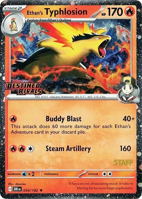 Image for Ethan's Typhlosion (Prerelease) [Staff] (034/182) (MCAP) - Pokemon