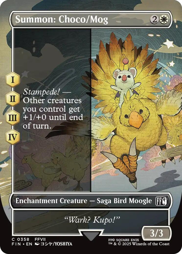 Image for Summon: Choco/Mog (Borderless) (358) - Magic: The Gathering