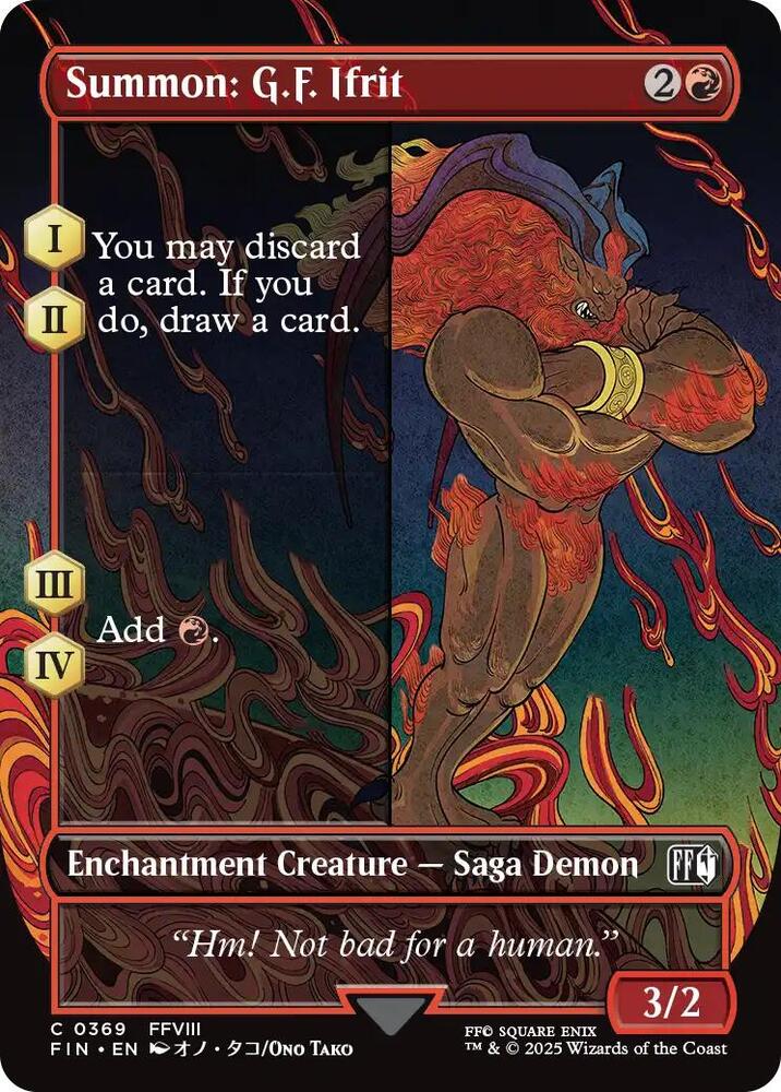 Image for Summon: G.F. Ifrit (Borderless) (369) - Magic: The Gathering