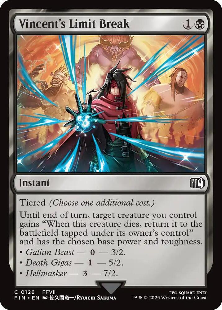 Image for Vincent's Limit Break (126) - Magic: The Gathering
