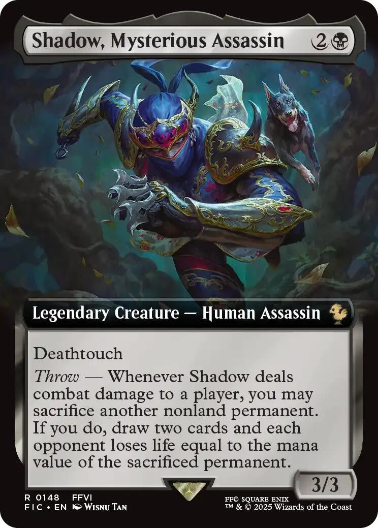 Image for Shadow, Mysterious Assassin (Extended Art) (148) - Magic: The Gathering