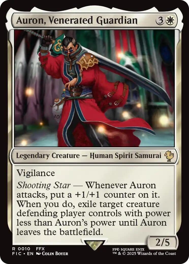 Image for Auron, Venerated Guardian (Surge Foil) (10) - Magic: The Gathering