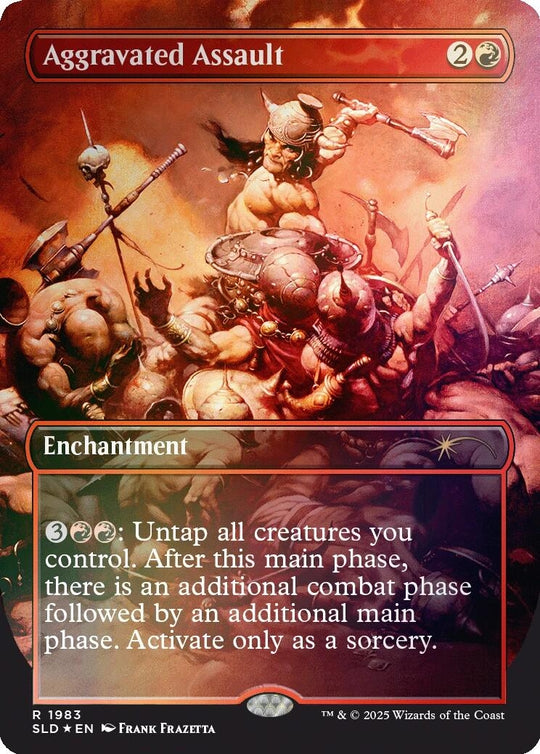 Image for Aggravated Assault (1983) (Rainbow Foil) (1983) (SLD) - Magic: The Gathering