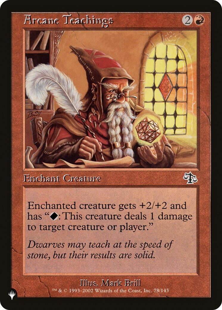 Image for Arcane Teachings (Misprint) (78/143) (LIST) - Magic: The Gathering