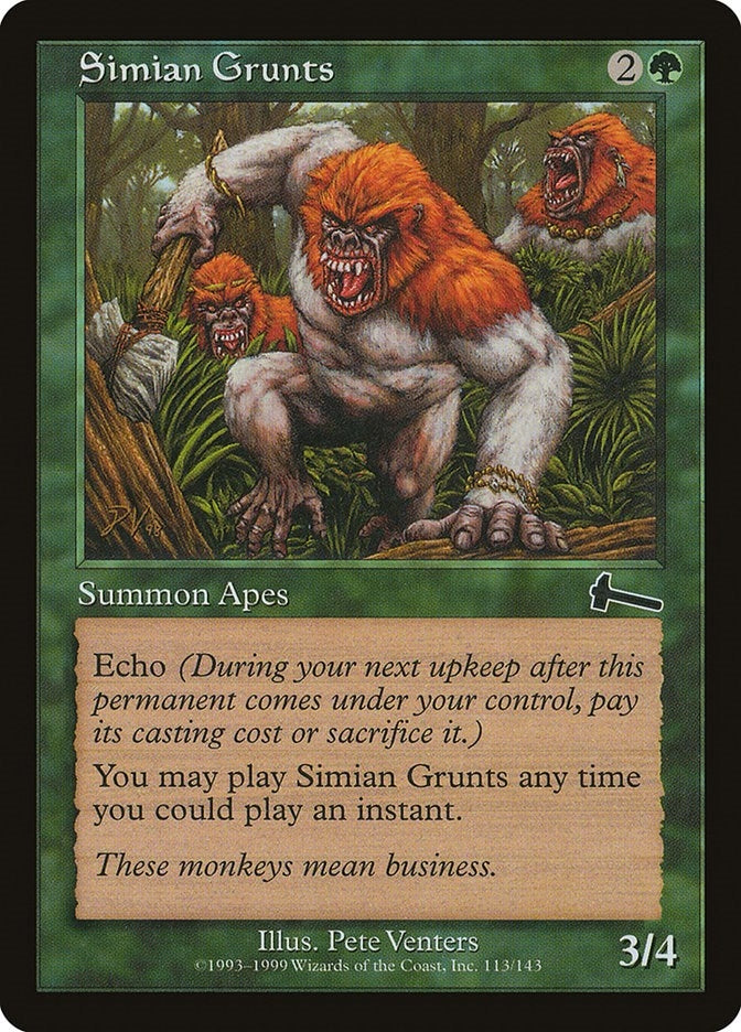 Image for Simian Grunts (113) - Magic: The Gathering