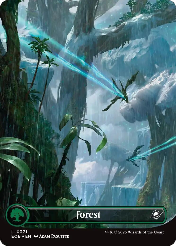 Image for Forest (0371) (Borderless) (Galaxy Foil) (371) - Magic: The Gathering