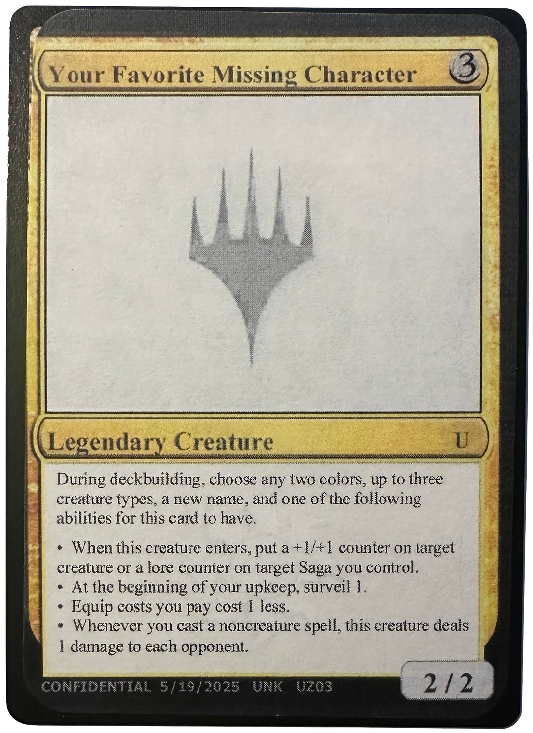 Image for Your Favorite Missing Character (UNK) - Magic: The Gathering