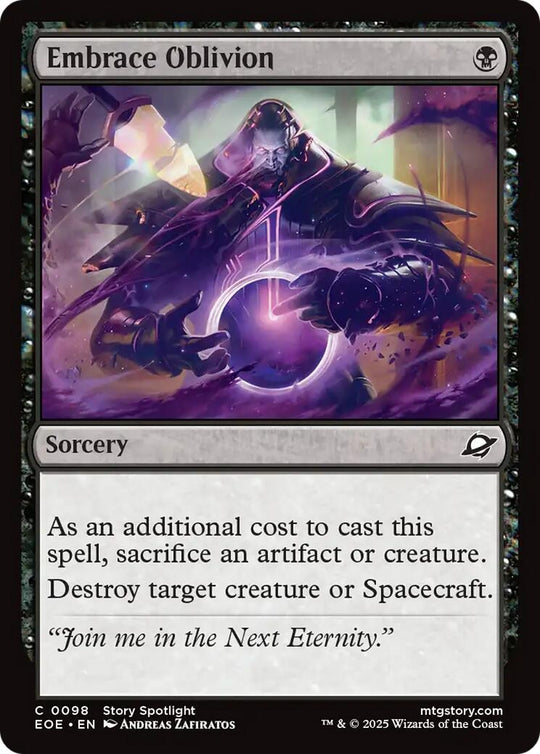 Image for Embrace Oblivion (98) - Magic: The Gathering