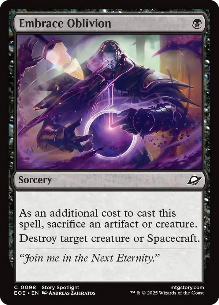 Image for Embrace Oblivion (98) - Magic: The Gathering