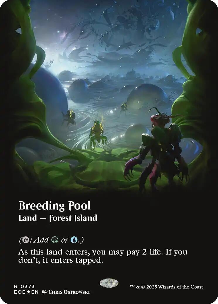 Image for Breeding Pool (Borderless) (Galaxy Foil) (373) - Magic: The Gathering
