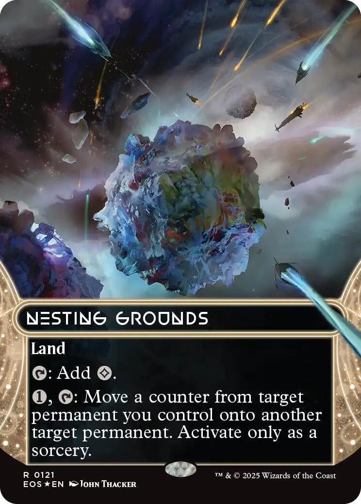 Image for Nesting Grounds (0121) (Borderless) (Galaxy Foil) (121) - Magic: The Gathering