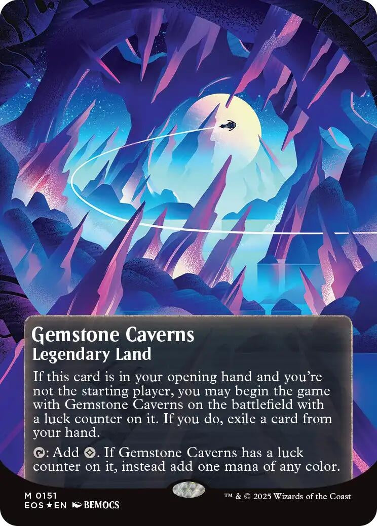 Image for Gemstone Caverns (0151) (Borderless) (Galaxy Foil) (151) - Magic: The Gathering