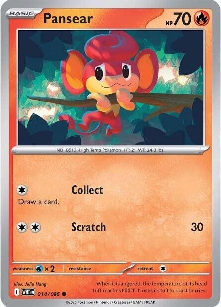 Image for Pansear (014/086) (WHT) - Pokemon