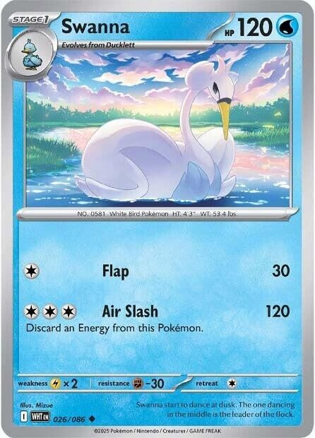 Image for Swanna (026/086) (WHT) - Pokemon