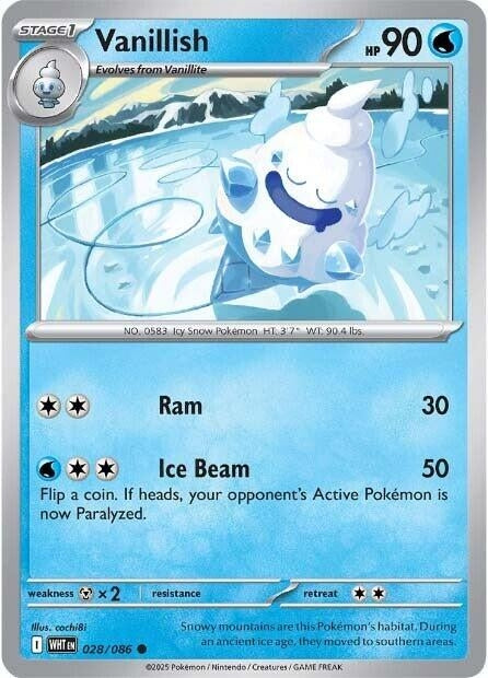 Image for Vanillish (028/086) (WHT) - Pokemon