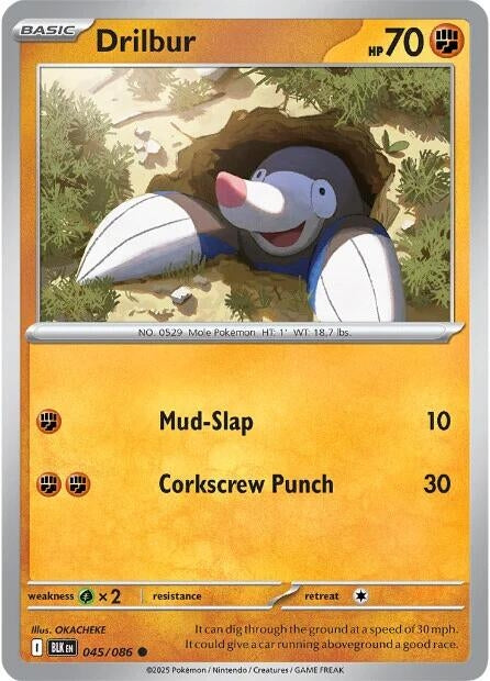 Image for Drilbur (045/086) (BLK) - Pokemon
