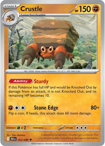 Image for Crustle (052/086) (BLK) - Pokemon