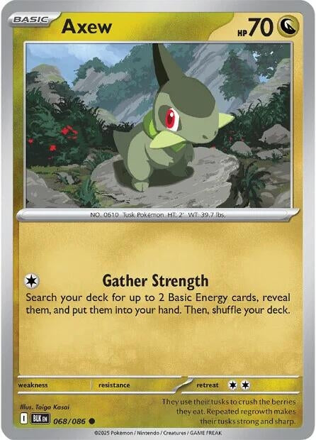 Image for Axew (068/086) (BLK) - Pokemon