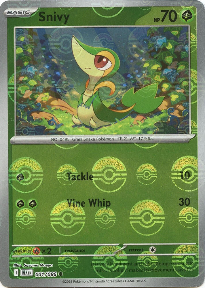 Snivy (Poke Ball Pattern) (001/086) (BLK)