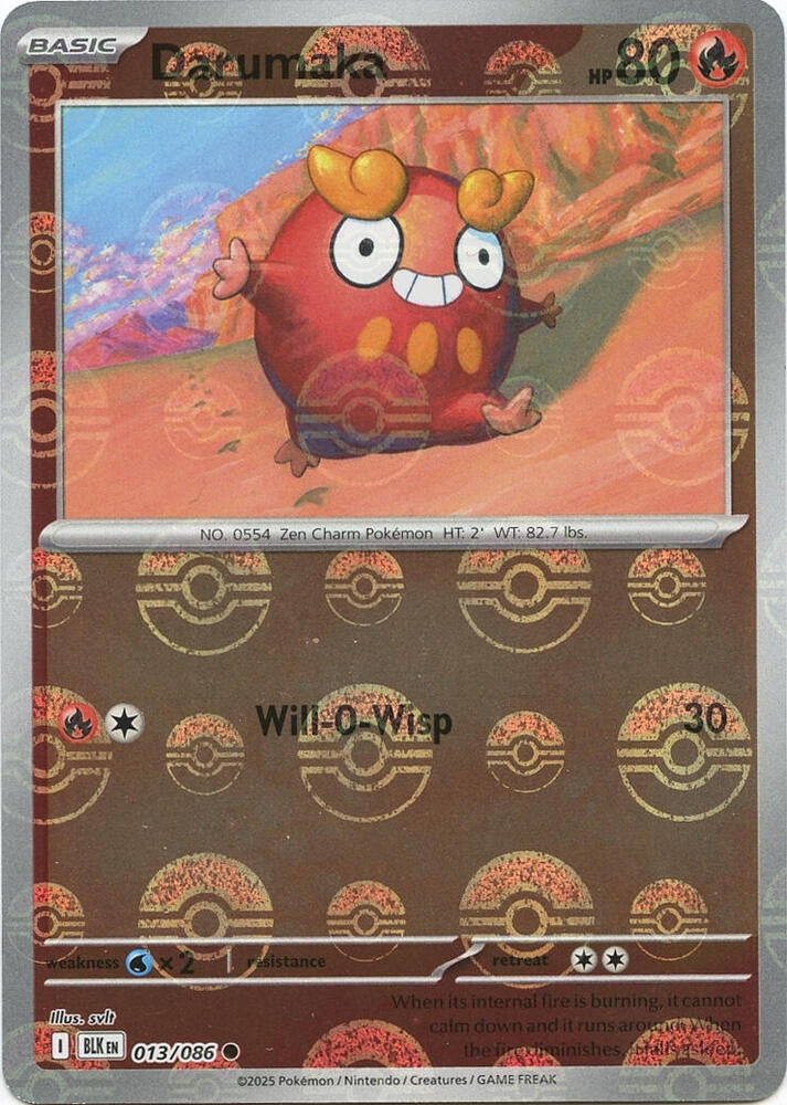 Darumaka (Poke Ball Pattern) (013/086) (BLK)