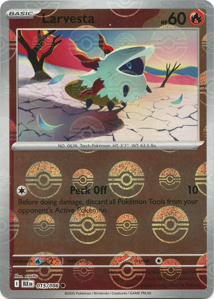 Larvesta (Poke Ball Pattern) (015/086) (BLK)