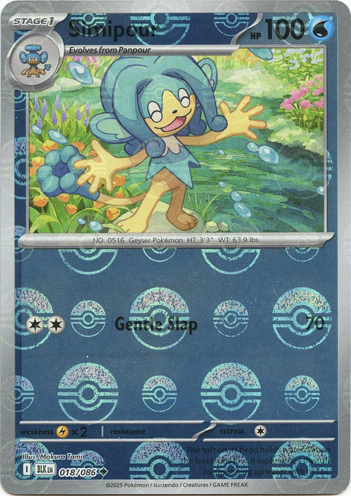 Simipour (Poke Ball Pattern) (018/086) (BLK)